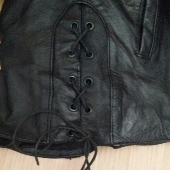 Vintage 80s Silver Bike Leather Motorcycle Jacket - Picture 6 of 8